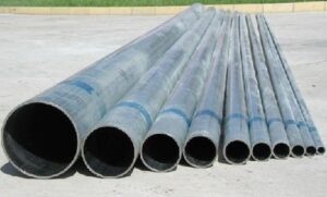 Galvanized steel pipe for plumbing and industrial applications