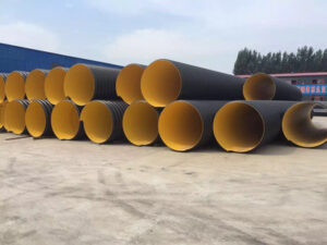 Black HDPE corrugated pipe for underground drainage