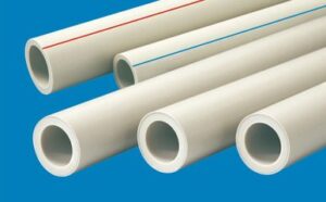 White PPR hot water pipes for indoor plumbing and heating systems