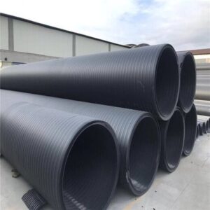 Professional installation of HDPE pipes in construction site